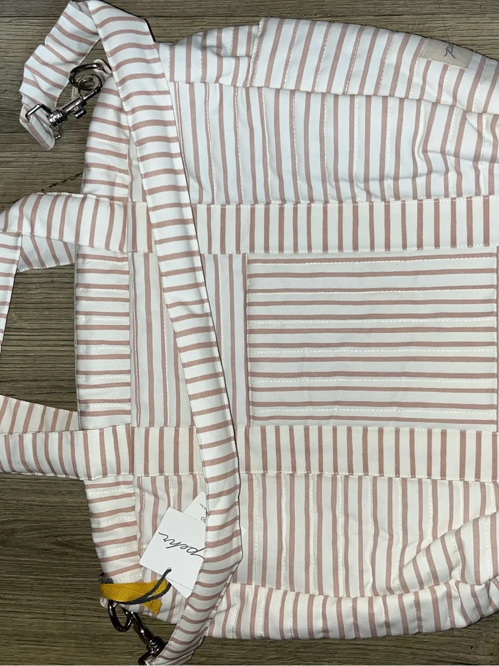 New Pehr diaper bag pink stripes